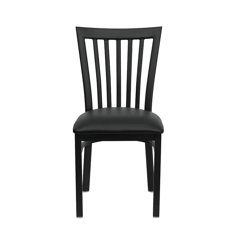 Emma+Oliver 2 Pack School House Back Metal Restaurant Chair