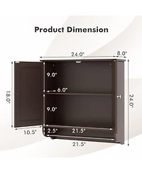 Volenca Wall-Mount Bathroom Medicine Cabinet with Storage and Towel Bar