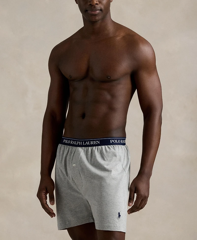 Polo Ralph Lauren Men's Classic Cotton Knit Boxer Briefs, 5-Pack Set