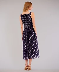 julia jordan Women's Sleeveless Square Neck Midi Dress