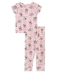 Ame Girls' Toddler 2T-4T Marie France Top and Pants, 2-Piece Pajama Set