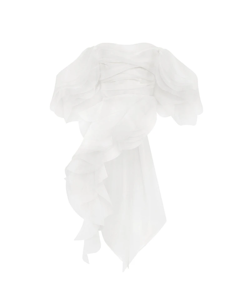 Milla Women's Dreamy off-shoulder blouse with meringue flounces