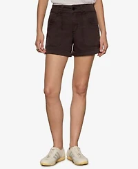 Sanctuary Womens Wander On Cuffed Hem Shorts