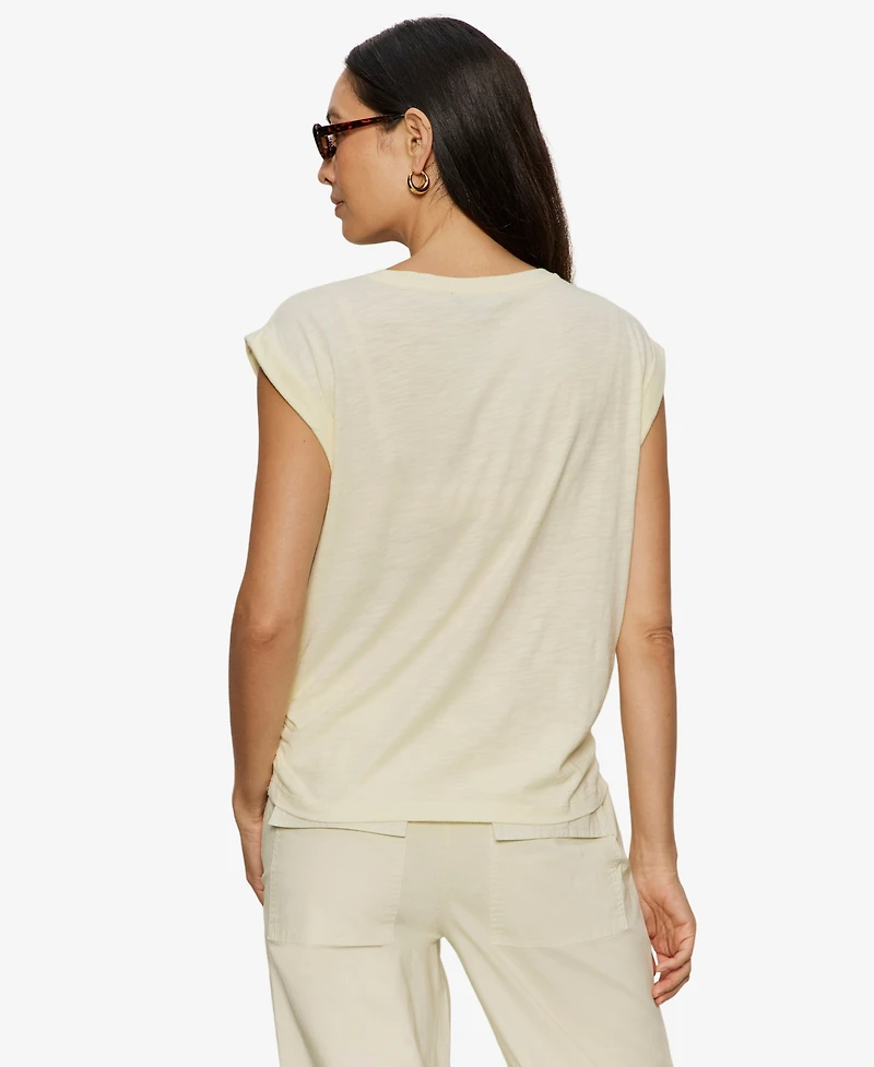 Sanctuary Women's Knot-Front Crewneck Muscle Tee