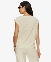 Sanctuary Women's Knot-Front Crewneck Muscle Tee