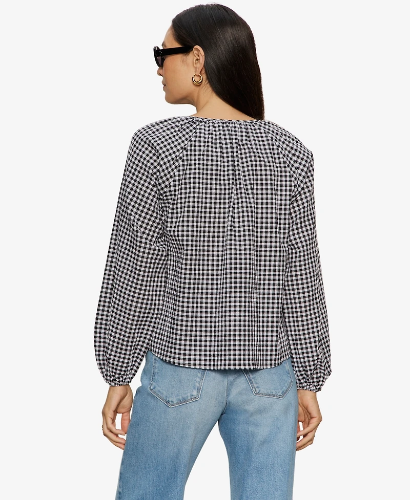 Sanctuary Women's Perfect Gingham Button-Front Blouse