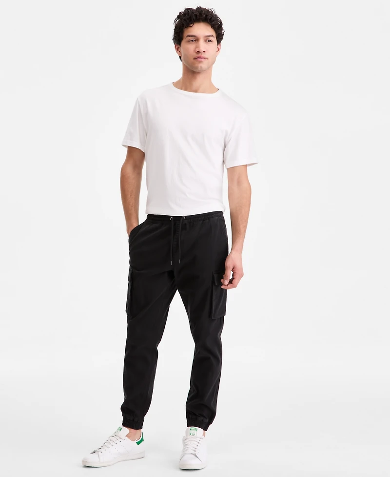 Sun + Stone Men's Garment-Dyed Cargo Jogger Pants