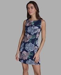 Bcbg Women's Embroidered Boat Neck Mini Dress