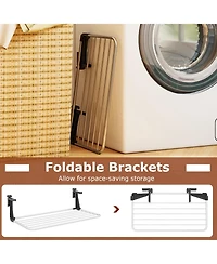 Ecooso Portable Aluminum Clothes Drying Rack Towel Stand with Adjustable Foldable Brackets