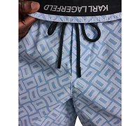 Karl Lagerfeld Paris Men's Printed Volley Shorts