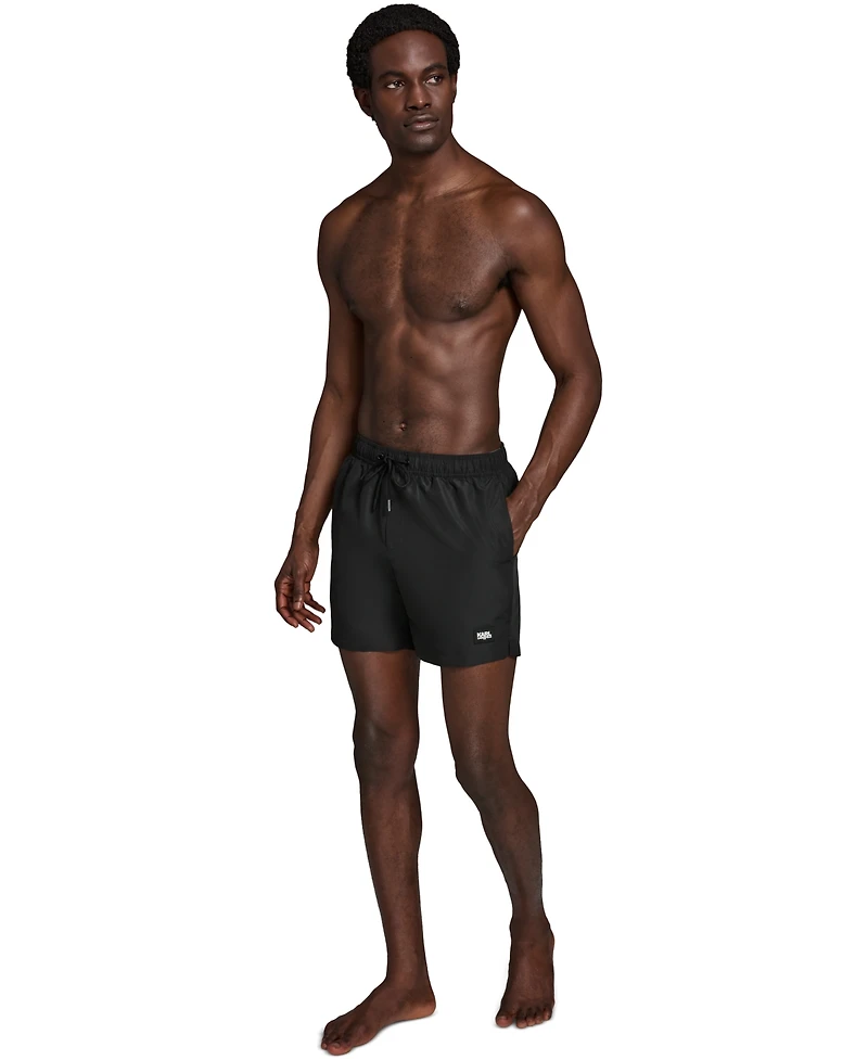 Karl Lagerfeld Paris Men's Logo Patch Volley Shorts
