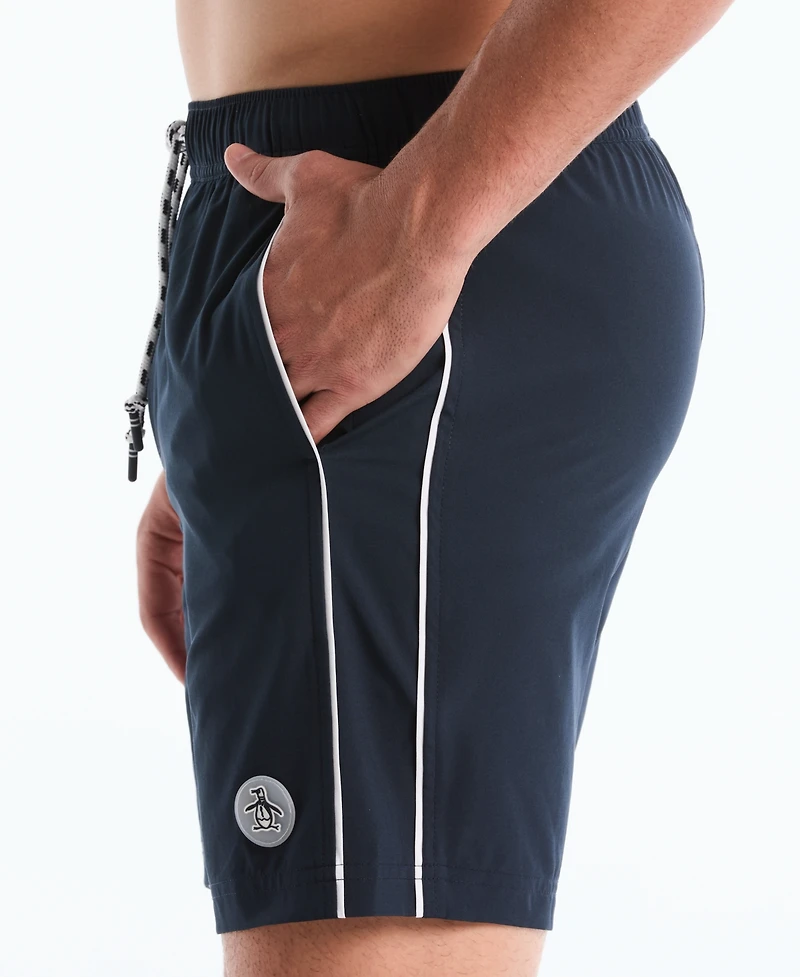 Original Penguin Men's 7" Volley Tipped Swim Trunks