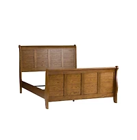 Liberty Furniture Industies, Inc Grandpas Cabin Queen Sleigh Bed in Aged Oak