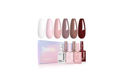 Beetles Neutral Gel Nail Polish Set – 6 Colors