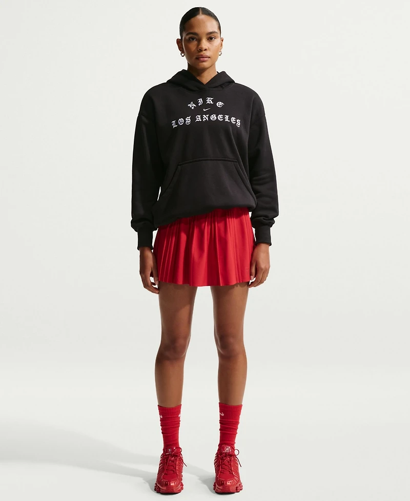 Nike Women's Fleece Oversized Los Angeles Pull-On Hoodie