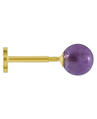 Macy's Rose Quartz (5/8 ct. t.w.) Stud Earrings 14k Yellow Gold (Also Available Amethyst, Onyx, Lapis, Milky Aquamarine)