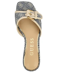 Guess Women's Dista Buckle Kitten Heel Sandals