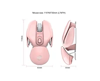 Risokeys 2.4G Wireless Rechargeable Mouse, 3-Speed Dpi 800-1600, Silent Click, Fun Futuristic Design, Ergonomic for Pc, Laptop, Mac, Home & Office