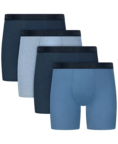Hanes Men's Ultimate Solid Boxer Briefs, 4-Pack