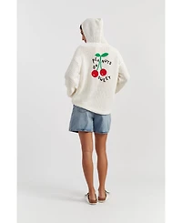 Chinti & Parker Women's Cotton Snoopy Crochet Hoodie