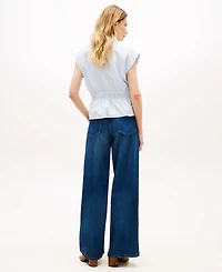 Tommy Hilfiger Women's Smocked Waist Shirt