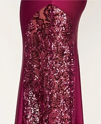 Katia Rae Juniors' Cowl Neck Gown