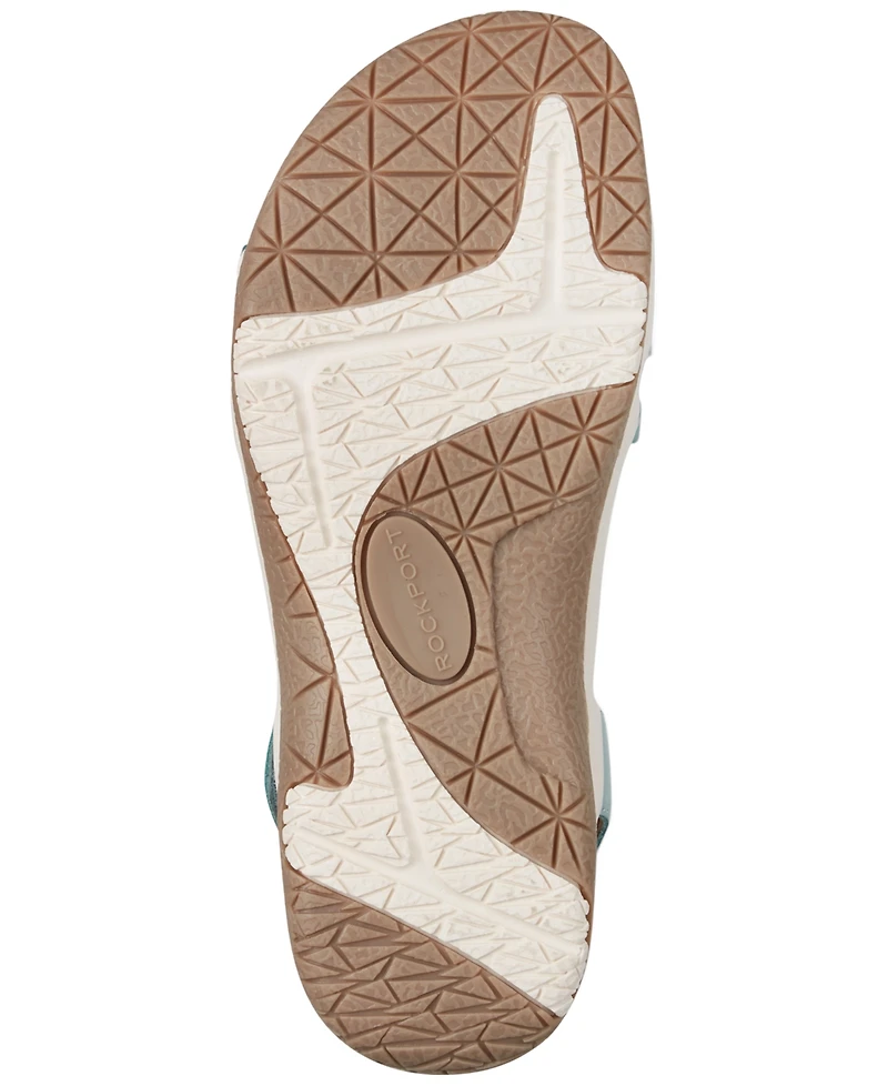 Rockport Women's Shevon Strappy Flat Round Toe Sandals