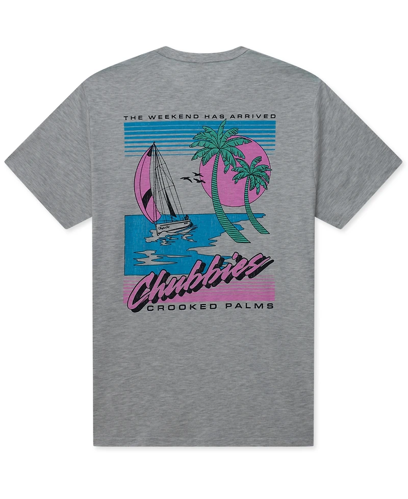Chubbies Men's The Crooked Palms Crewneck Graphic T-Shirt