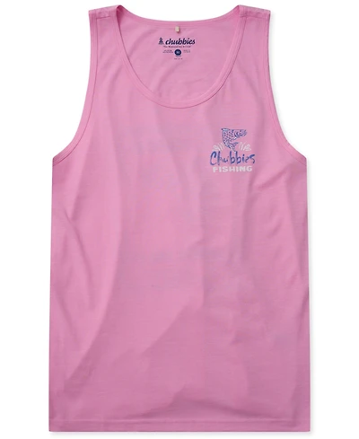 Chubbies Men's The Hook, Line, and Sinker Scoop Neck Graphic Tank Top