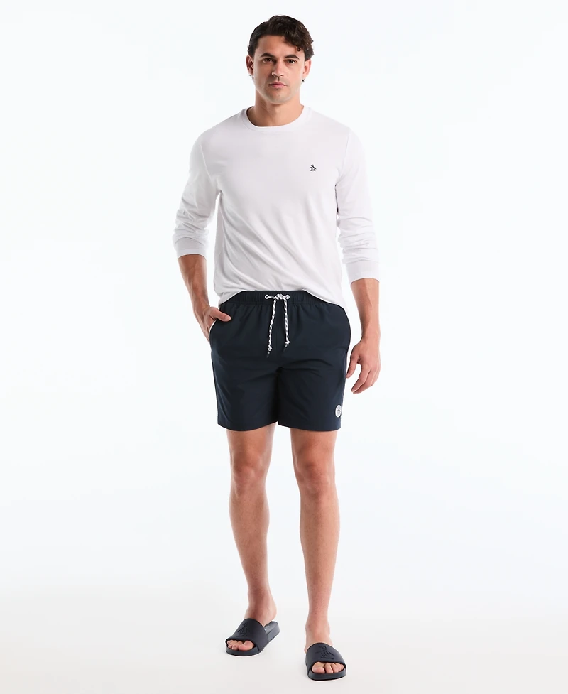 Original Penguin Men's 7" Volley Tipped Swim Trunks