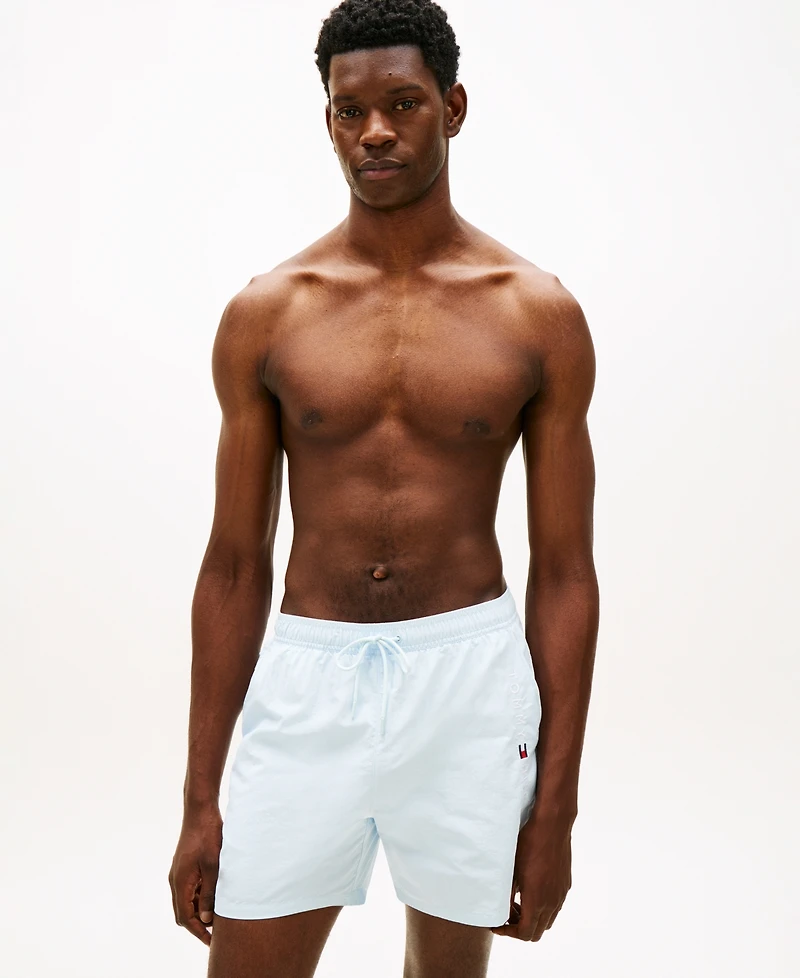 Tommy Hilfiger Men's Medium Drawstring Zip Pocket 5" Swim Trunks