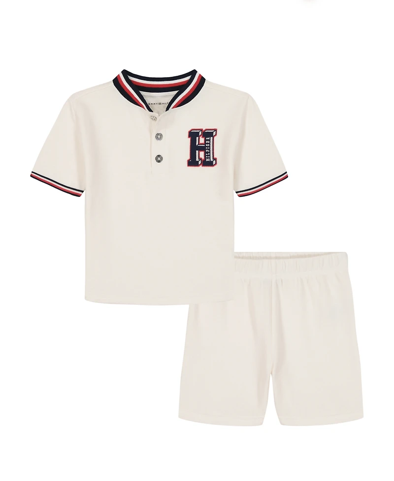 Tommy Hilfiger Boys' 2T-7 Short-Sleeve Polo Shirt and Shorts, 2-Piece Set