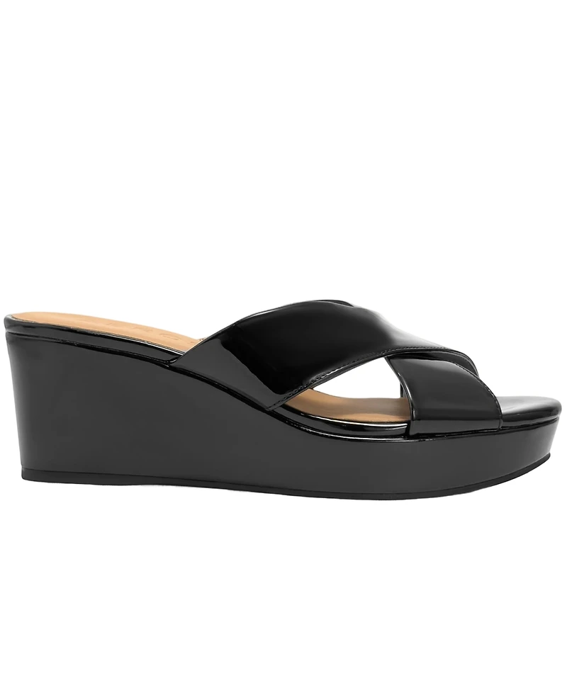 Aerosoles Women's Cruis Slip-On Wedge Sandals