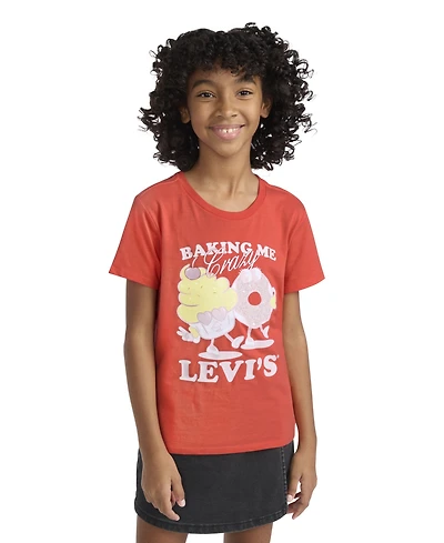 Levi's Girls' 7-16 Round Neck T-Shirt