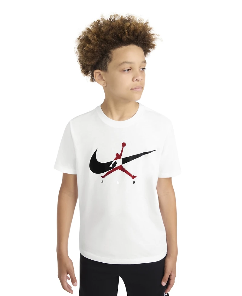 Jordan Boys' 8-20 Jumpman Swoosh Logo Crewneck T-Shirt