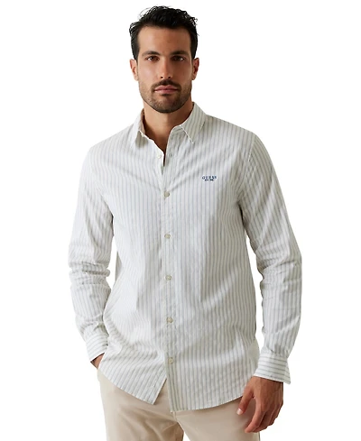 Guess Men's Regular-Fit Jacquard Stripe Shirt