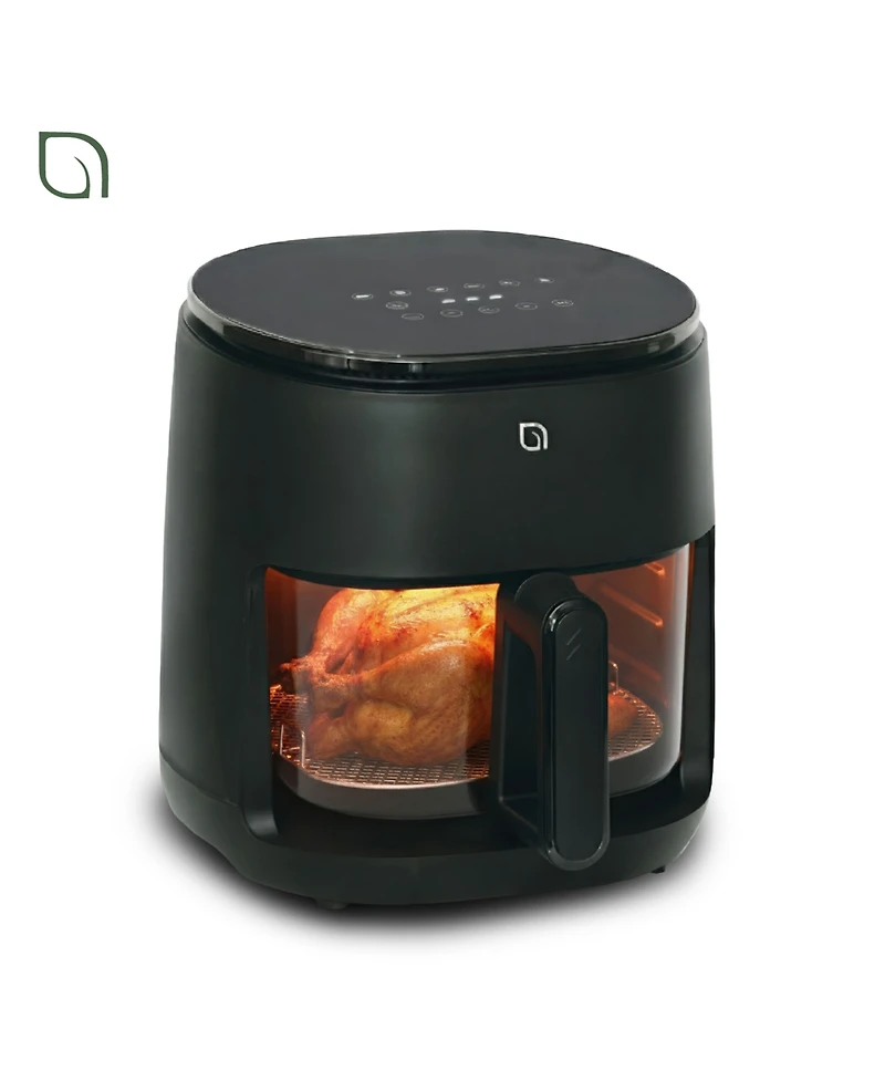 Willow Kitchen 5QT Digital Glass Air Fryer - Self-Cleaning, Touch Screen, Healthier Frying, Watch Your Food Cook