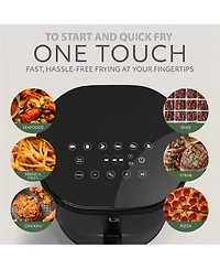 Willow Kitchen 5QT Digital Glass Air Fryer - Self-Cleaning, Touch Screen, Healthier Frying, Watch Your Food Cook