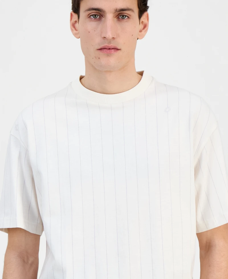 Hugo Boss Men's Cotton Striped Crewneck T-Shirt