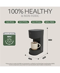 Willow Kitchen Compact Single Serve Coffee Maker - Compatible with K-Cup Pods Ground
