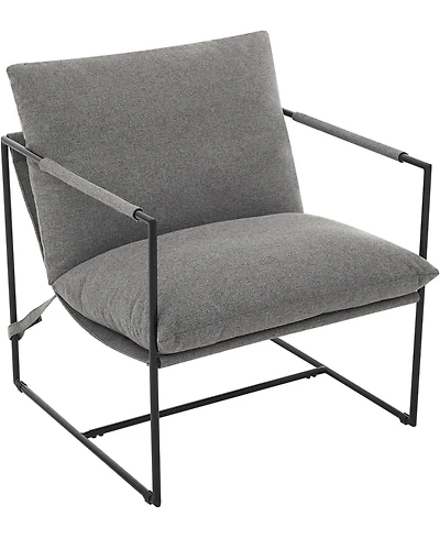 gaomon Modern Plush Sling Accent Chair, Shredded Foam Upholstery & Sturdy Metal Frame