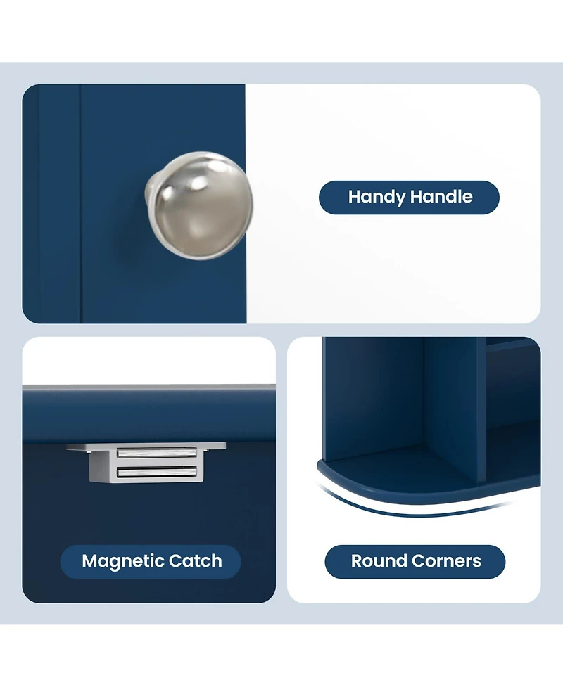 Volenca Wall-Mounted Bathroom Mirror Cabinet with Storage Shelves