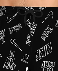 Nike Men's 5" Breaker Multi Logo Print Volley Swim Shorts