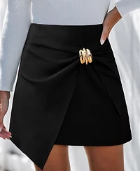 Cupshe Women's Asymmetrical Wrap Mini Skirt