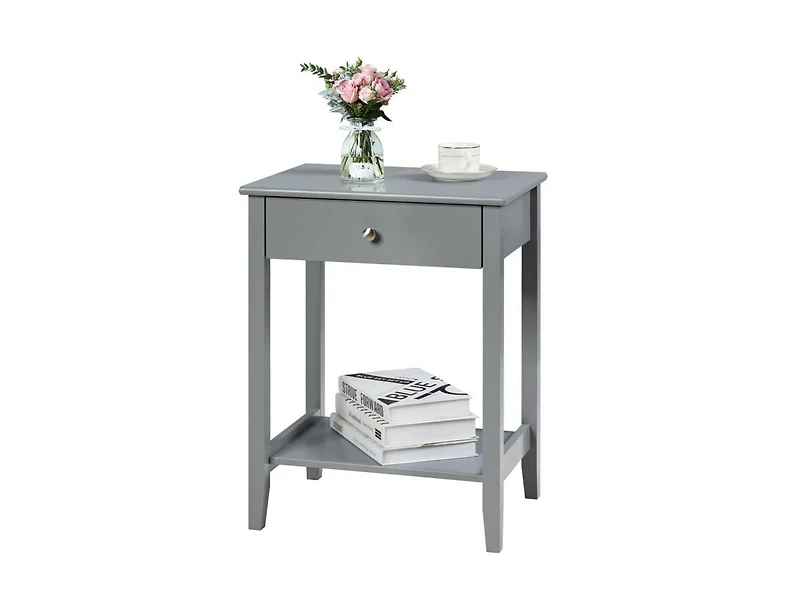 Slickblue Wooden Nightstand End Table Storage Display