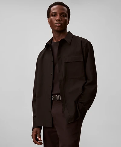 Calvin Klein Men's Travel Twill Regular-Fit Shirt