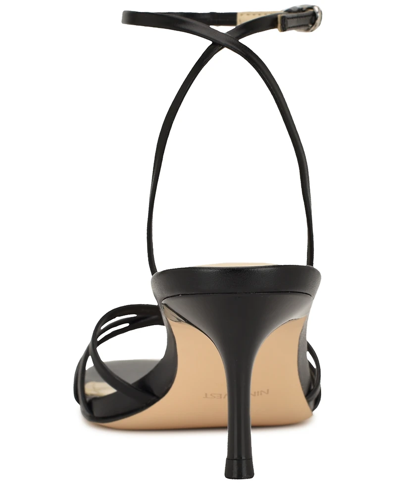 Nine West Women's Gazey Round Toe Strappy Dress Sandals