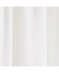 Lush Decor Boho Faux Linen Texture Tassel Window Curtain Panel Single 52"W x 84"L White & Turquoise - White Curtains For Bedroom