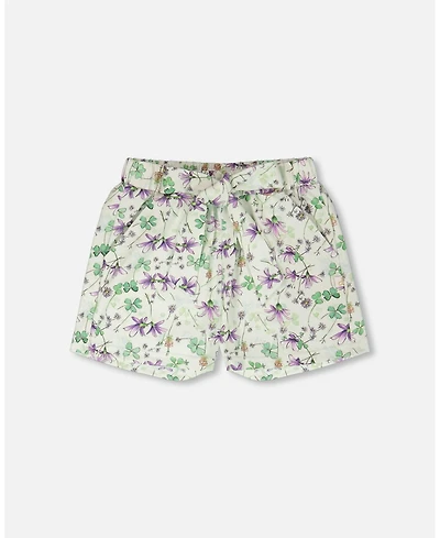Deux par Baby Girl Jersey Shorts Printed Flowers