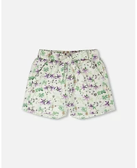 Deux par Baby Girl Jersey Shorts Printed Flowers